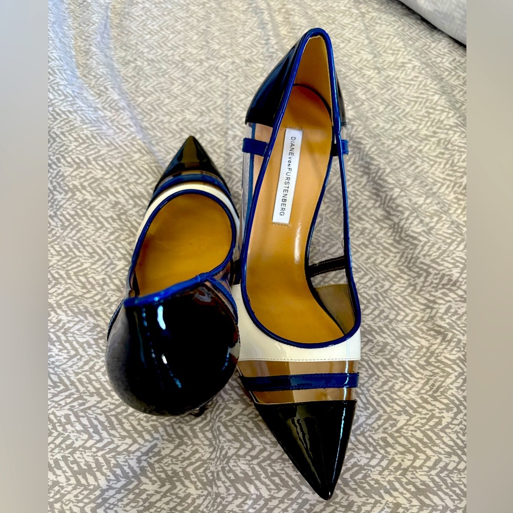 DVF High heel pumps PVC/leather 4.25 inchs 8.5M
